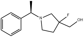 {3-fluoro-1-[(1R)-1-phenylethyl]pyrrolidin-3-yl}methanol 结构式