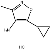 5-环丙基-3-甲基异噁唑-4-胺盐酸盐 结构式