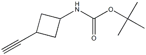 (CIS-3-乙炔基环丁基)氨基甲酸叔丁酯 结构式