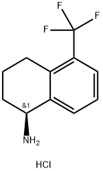 (S)-5-(trifluoromethyl)-1,2,3,4-tetrahydronaphthalen-1-amine hydrochloride 结构式