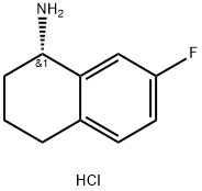 (S)-7-氟-1,2,3,4-四氢萘-1-胺盐酸盐 结构式