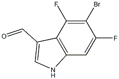 5-bromo-4,6-difluoro-1H-indole-3-carbaldehyde 结构式