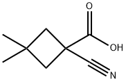 1-氰基-3,3-二甲基环丁烷-1-羧酸 结构式