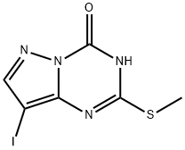 8-碘-2-(甲硫基)吡唑并[1,5-A][1,3,5]三嗪-4(3H)-酮 结构式