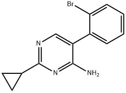 5-(2-溴苯基)-2-环丙基嘧啶-4-胺 结构式