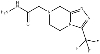 2-(3-(TRIFLUOROMETHYL)-5,6-DIHYDRO-[1,2,4]TRIAZOLO[4,3-A]PYRAZIN-7(8H)-YL)ACETOHYDRAZIDE HYDROCHLORIDE 结构式