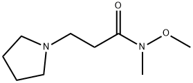 N-methoxy-N-methyl-3-(pyrrolidin-1-yl)propanamide 结构式