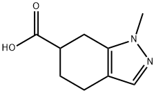 1-methyl-4,5,6,7-tetrahydro-1H-indazole-6-carboxylic acid 结构式