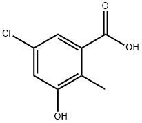 5-Chloro-3-hydroxy-2-methyl-benzoic acid 结构式