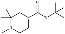 3,3,4-三甲基哌嗪-1-羧酸叔丁酯 结构式
