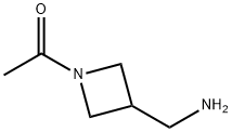 1-[3-(氨基甲基)吖丁啶-1-基]乙烷-1-酮 结构式