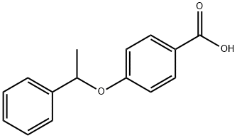 4-(1-phenylethoxy)benzoic acid 结构式