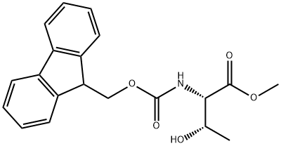 METHYL (2S,3S)-2-{[(9H-FLUOREN-9-YLMETHOXY)CARBONYL]AMINO}-3-HYDROXYBUTANOATE 结构式