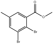 2,3-Dibromo-5-methyl-benzoic acid methyl ester 结构式