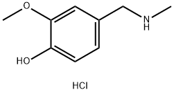 2-METHOXY-4-[(METHYLAMINO)METHYL]PHENOL HYDROCHLORIDE 结构式