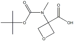 3-((叔丁氧羰基)(甲基)氨基)氧杂环丁烷-3-羧酸 结构式