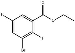 2,5-二氟-3-溴苯甲酸乙酯 结构式