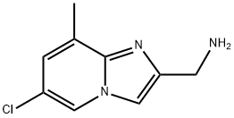 {6-chloro-8-methylimidazo[1,2-a]pyridin-2-yl}methanamine 结构式