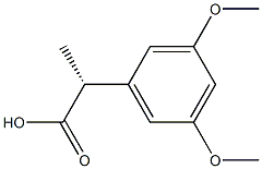 (R)-2-(3,5-二甲氧基苯基)丙酸 结构式