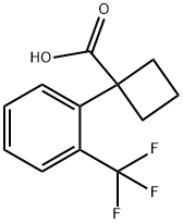 1-(2-三氟甲基苯基)环丁烷甲酸 结构式