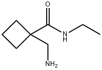 1-(氨基甲基)-N-乙基环丁烷-1-甲酰胺 结构式