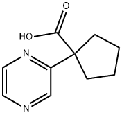 1-(吡嗪-2-基)环戊烷-1-甲酸 结构式