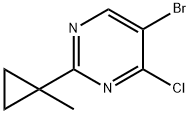 5-溴-4-氯-2-(1-甲基环丙基)嘧啶 结构式