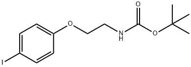 叔丁基(2-(4-碘苯氧基)乙基)氨基甲酸酯 结构式