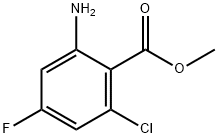 2-氨基-6-氯-4-氟苯甲酸甲酯 结构式