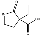 3-乙基-2-氧代吡咯烷-3-羧酸 结构式