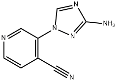 3-(3-amino-1H-1,2,4-triazol-1-yl)pyridine-4-carbonitrile 结构式