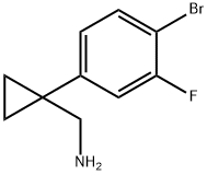 1-(3-氟-4-溴苯基)环丙烷甲胺 结构式