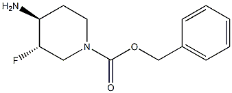 (3S,4S)-4-氨基-3-氟哌啶-1-羧酸苄酯 结构式