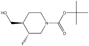 (3R,4R)-1-BOC-3-氟-4-(羟甲基)哌啶 结构式