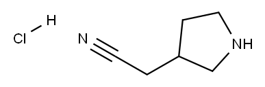 2-(pyrrolidin-3-yl)acetonitrile hydrochloride 结构式