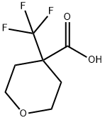 4-(trifluoromethyl)oxane-4-carboxylic acid 结构式