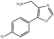 (5-(4-chlorophenyl)oxazol-4-yl)methanamine 结构式