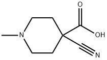 4-cyano-1-methyl-4-Piperidinecarboxylic acid 结构式