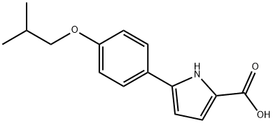 5-(4-Isobutoxyphenyl)-1H-pyrrole-2-carboxylic acid 结构式