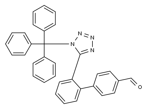 [2'-(Triphenylmethyltetrazol-5-yl)biphenyl-4-yl]carboxaldehyde 结构式
