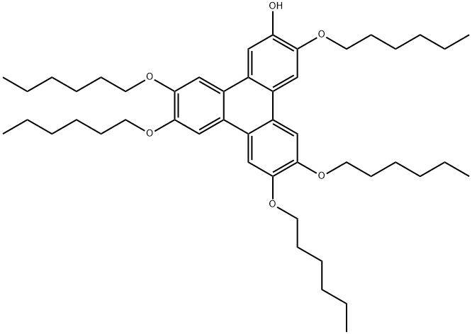 2-羟基-3,6,7,10,11-五(己氧基)三亚苯 结构式