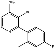 4-Amino-3-bromo-2-(2-methyl-4-fluorophenyl)pyridine 结构式
