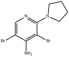 4-Amino-3,5-dibromo-2-(pyrrolidino)pyridine 结构式