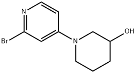 1-(2-BROMOPYRIDIN-4-YL)PIPERIDIN-3-OL 结构式