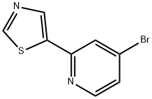 4-Bromo-2-(thiazol-5-yl)pyridine 结构式