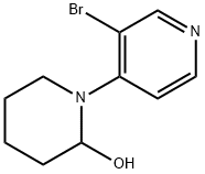 3-BROMO-4-(2-HYDROXYPIPERIDIN-1-YL)PYRIDINE 结构式