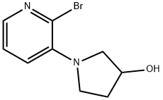 1-(2-BROMOPYRIDIN-3-YL)PYRROLIDIN-3-OL 结构式