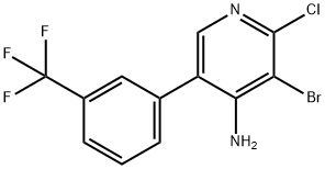 4-Amino-2-chloro-3-bromo-5-(3-trifluoromethylphenyl)pyridine 结构式