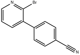 4-(2-BROMOPYRIDIN-3-YL)BENZONITRILE 结构式