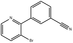 3-Bromo-2-(3-cyanophenyl)pyridine 结构式